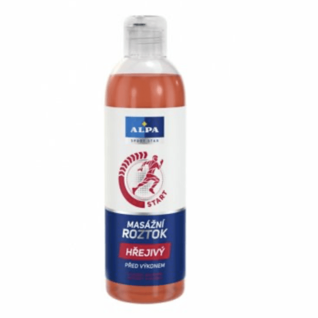 ALPA SportStar masážny roztok HREJIVÝ 250 ml - masáž