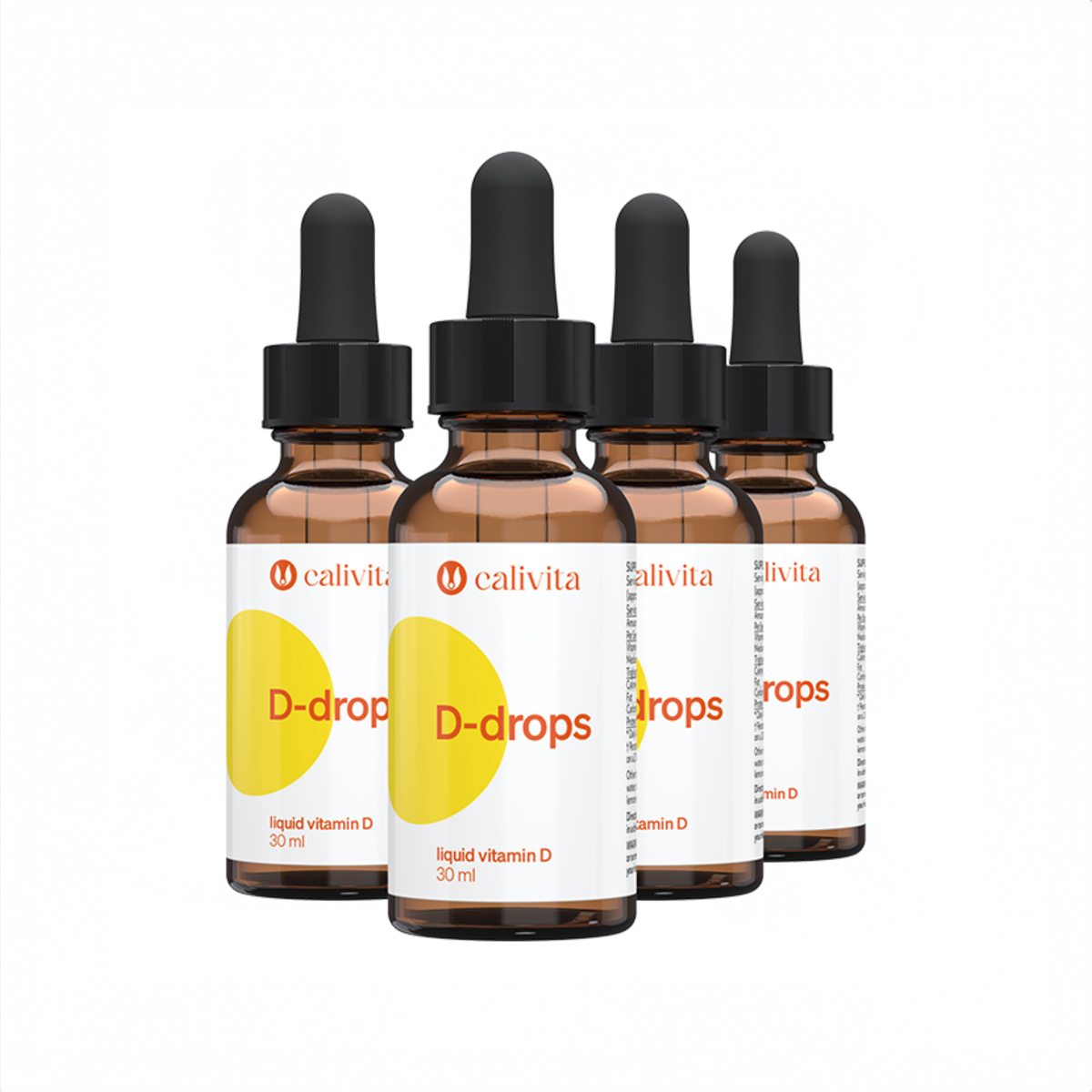 Calivita Vitamín D kvapky D-drops 4x30ml Family pack