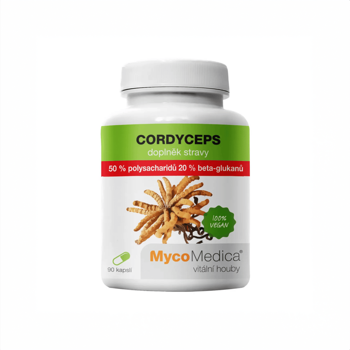 MycoMedica Cordyceps 50% 90 rastlinných kapsúl