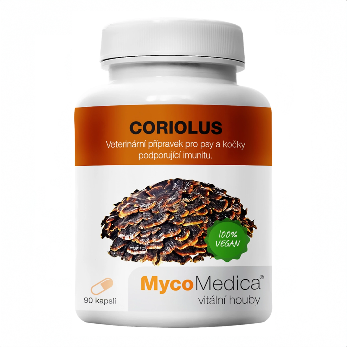 MycoMecica Coriolus 90 rastlinných kapsúl