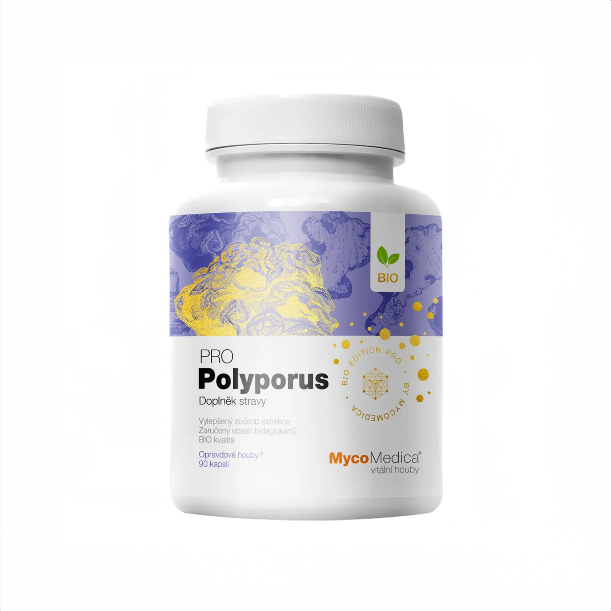 MycoMedica Polyporus PRO 90 rastlinných kapsúl