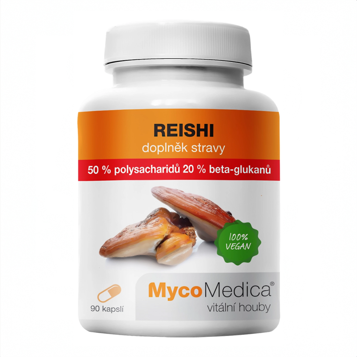MycoMedica Reishi 50 % 90 rastlinných kapsúl