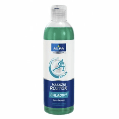ALPA SportStar masážny roztok CHLADIVÝ 250 ml - masáž