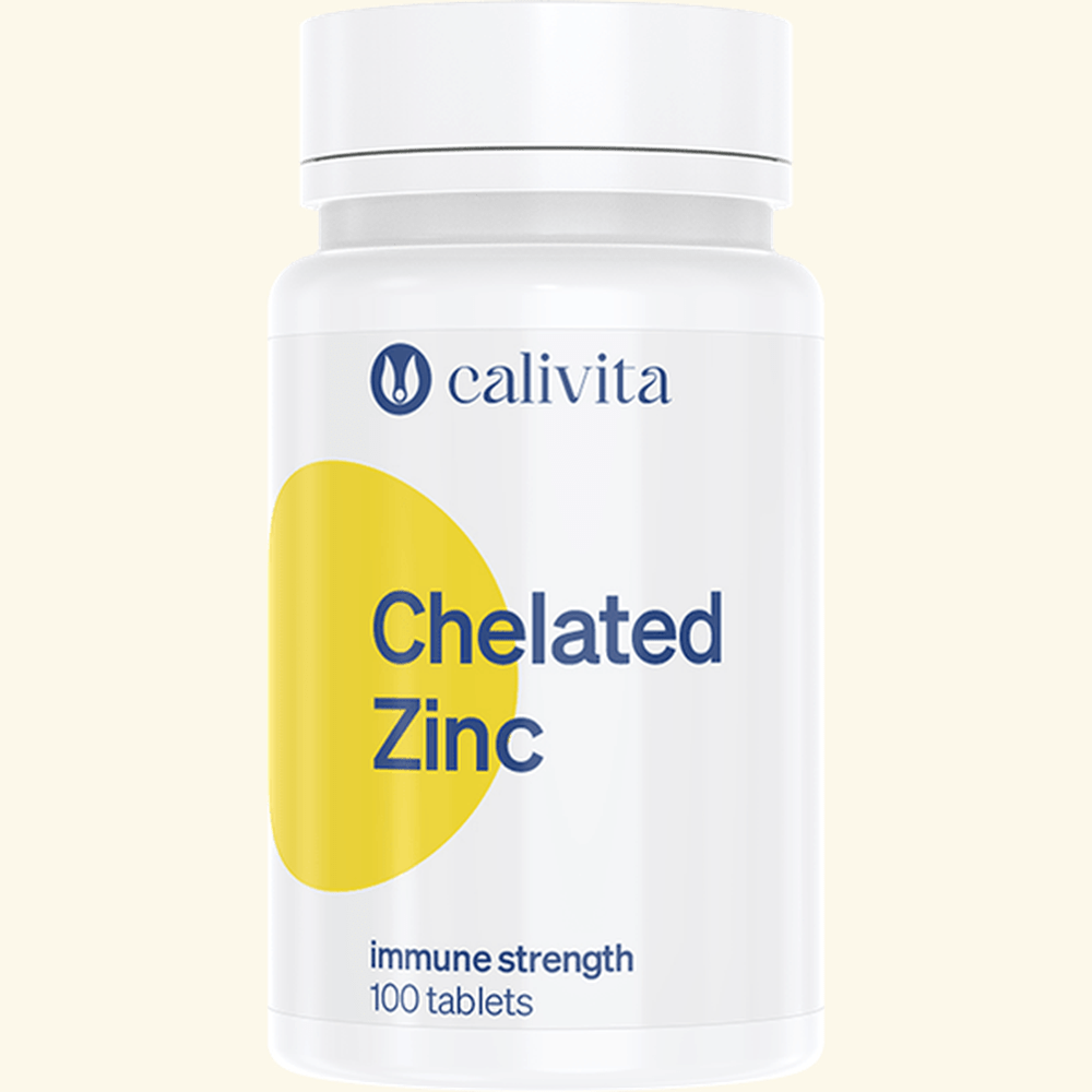 Calivita Chelated Zinc 100 tabliet - Organický Zinok